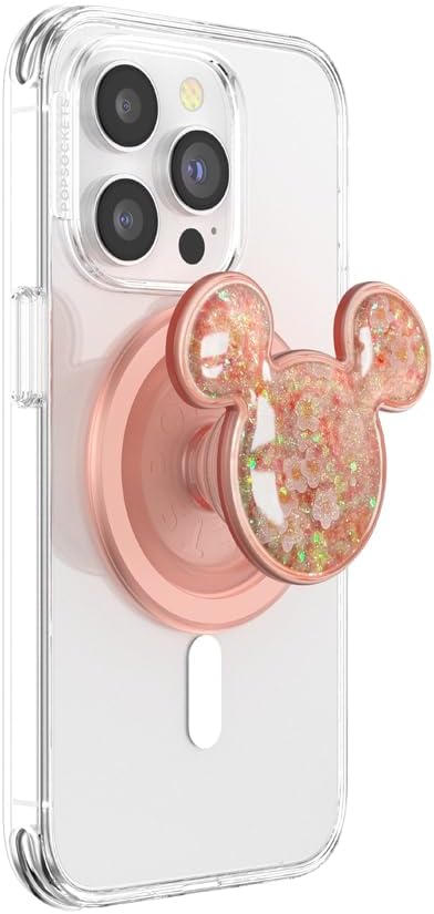 PopSockets Phone Grip for MagSafe with Kickstand, Magnetic Stand, Swappable Top, Secure Hold for iPhone MagSafe Cases, Phone & Tablet Grip, Disney - Tidepool Earridescent Daisy Charm