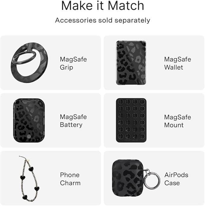 VELVET CAVIAR Case for iPhone 17 Air | Compatible with MagSafe | 10ft Drop Tested | Protective Designer Cases | Black Leopard Print