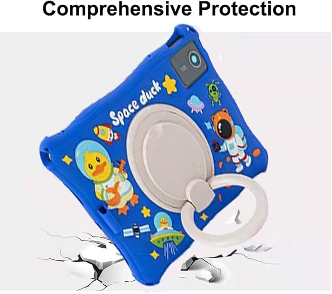 Tablet Case for Lenovo Tab M11 TB330FU 11"/Lenovo Pad 2024 TB331FC,Soft Anti-Stress Silicone Case with Rotate Stand/Pencil Holder/Shoulder Strap/Pen for Lenovo Tab M11 11 inch (Dark Blue)