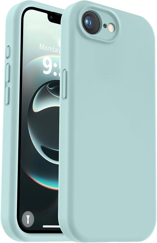 Vooii Compatible with iPhone 16e Case, Liquid Silicone Upgrade [Camera Protection] [Soft Anti-Scratch Microfiber Lining] Shockproof Phone Case for iPhone 16e 6.1 inch - Mint