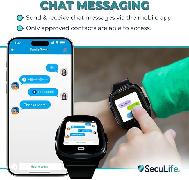 Kids Watch with GPS Tracker, Two-Way Calling, Real-Time Tracking & SOS Alerts - Smart Watch for Kids Call and Text with Geo-Fencing, School Mode, Water-Resistant, Long Battery Life & Parental Controls