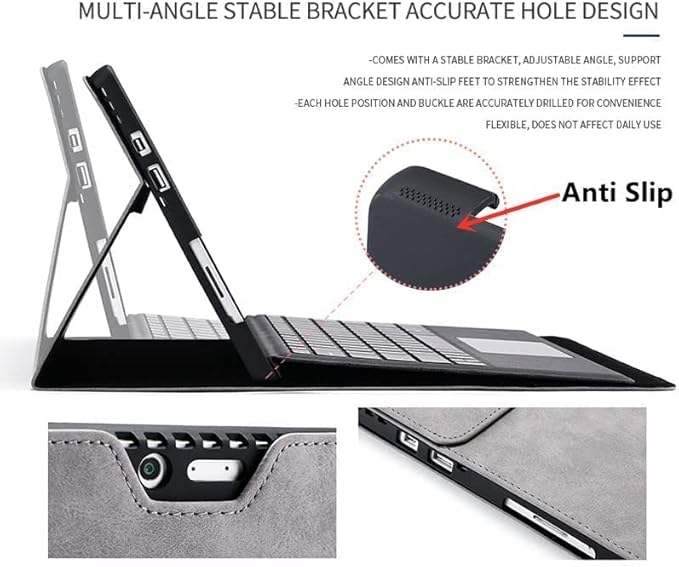 Protective Case for Surface Go 4/Go 3/Go 2 /Surface Go Tablet,Surface Go Case with Stylus Holder,Compatible with Type Cover Keyboard, Slim Lightweight Business Cover Accessories, (Black)