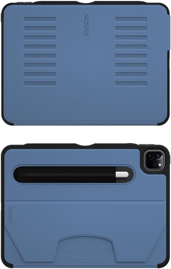 Zugu Case for iPad Pro 11 (M4) 2024, Slim Protective Cover with Apple Pencil Holder, Auto Wake/Sleep, Multiple Viewing Angles, iPad Pro 11 Inch Cover, Phone Protector, Slate Blue