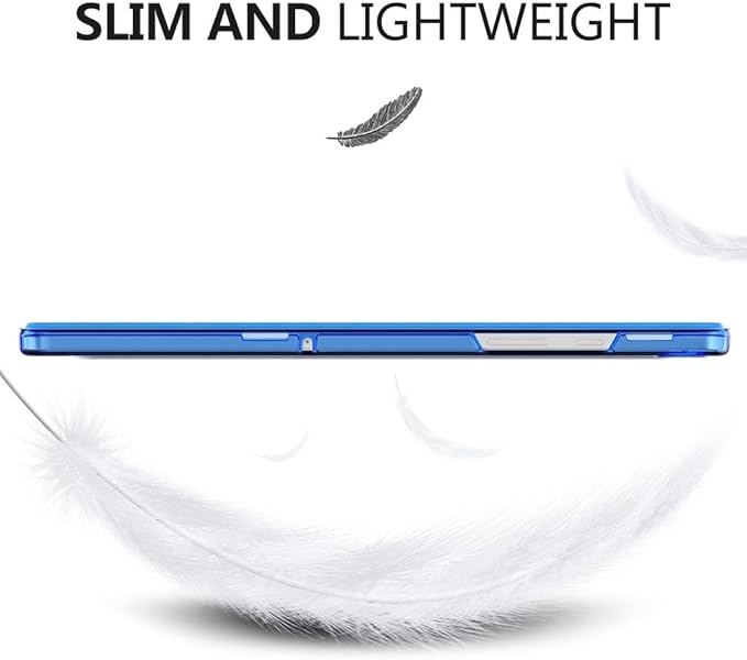 MoKo Case for Galaxy Tab A9+/A9 Plus 11 inch 2023, Slim Stand Protective Smart Cover with Hard PC Translucent Back Shell for Tab A9 Plus Tablet (SM-X210/X216/X218), Auto Wake/Sleep, Blue Wave