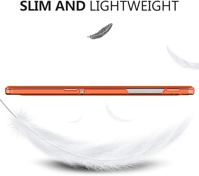 MoKo Case for Galaxy Tab A9+/A9 Plus 11 inch 2023, Slim Stand Protective Smart Cover with Hard PC Translucent Back Shell for Tab A9 Plus Tablet (SM-X210/X216/X218), Auto Wake/Sleep, Orange