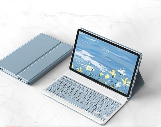 Keyboard Case Mouse for Galaxy Tab A7 Lite 8.7 Inch SM-T220/T225/T227, Detachable Cute Color Keyboard Case with S Pen Holder，Dark Green