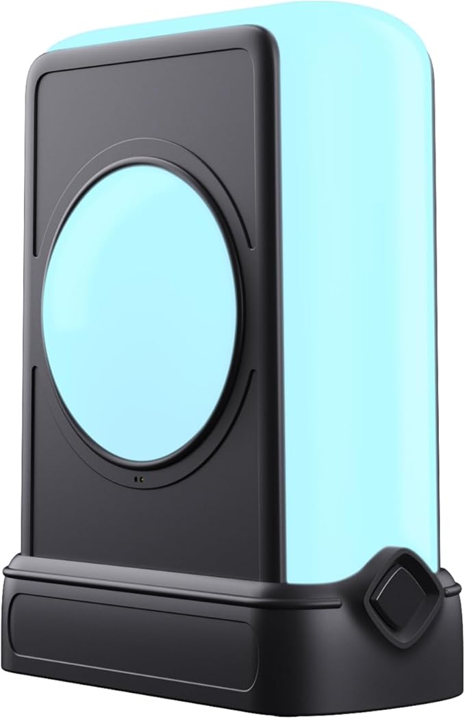 YOWU RGB Headphone Stand with Charger - 4 in 1 Docking Station & 10 Magical Light Modes - Cool Gaming Accessories (Black)