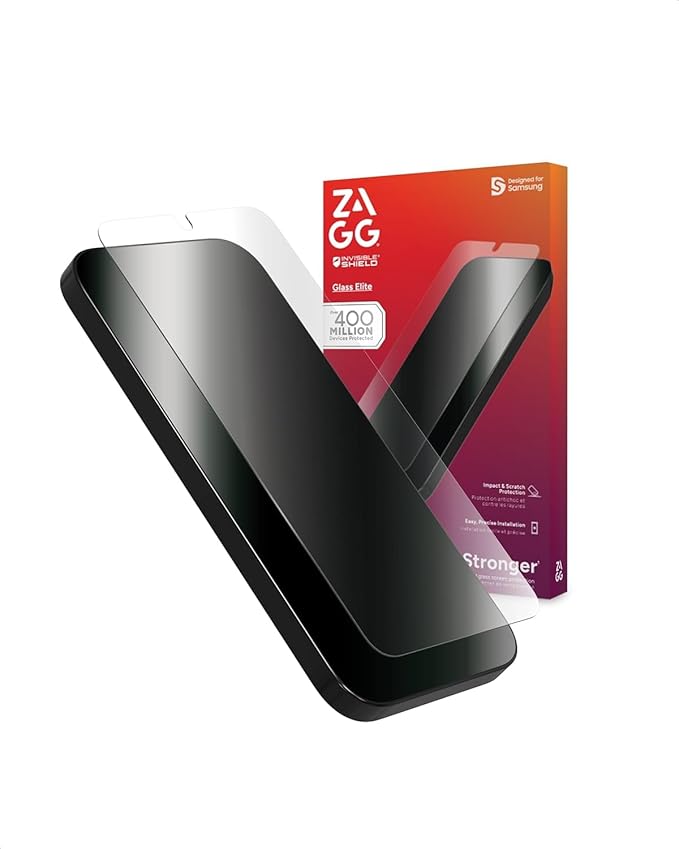 ZAGG Glass+ Samsung Galaxy A26 5G Screen Protector – Extreme Impact & Shatter Protection, Scratch-Resistant, Smudge-Resistant, Fingerprint Scanner Compatible, InvisibleShield, Easy Installation
