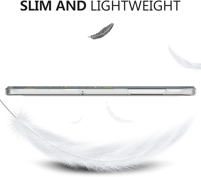 MoKo Case for Galaxy Tab A9+/A9 Plus 11 inch 2023, Slim Stand Protective Smart Cover with Hard PC Translucent Back Shell for Tab A9 Plus Tablet (SM-X210/X216/X218), Auto Wake/Sleep, Apricot Blossom