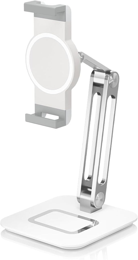 Tablet Stand,Phone Stand,Adjustable Height and Angle Folding Aluminum,Suitable for Desktop use, Compatible with 4.7-12.9" Tablet,Phone,iPads & More,VC-Z1718(1Packs,Silvery)