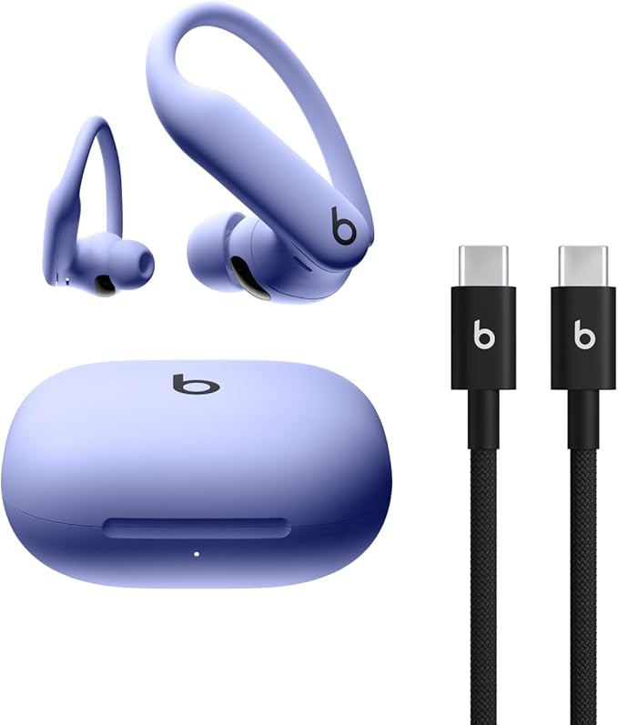 Beats Powerbeats Pro 2 - Wireless Bluetooth Earbuds with USB-C Charging Cables (1.5 m) - Hyper Purple