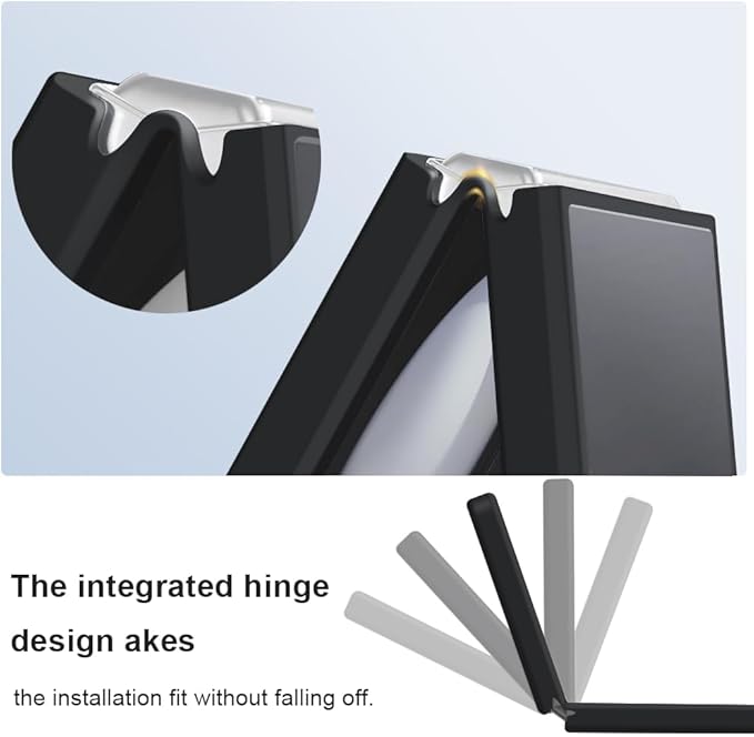 for Samsung Galaxy Z Flip 5 Case, Ultra Slim Flip 5 Case, Anti-Scratch Anti-Yellowing PC Back Cover & TPU Hinge Connectors Shockproof Protective Phone Case for Samsung Z Flip5 5G (Black)