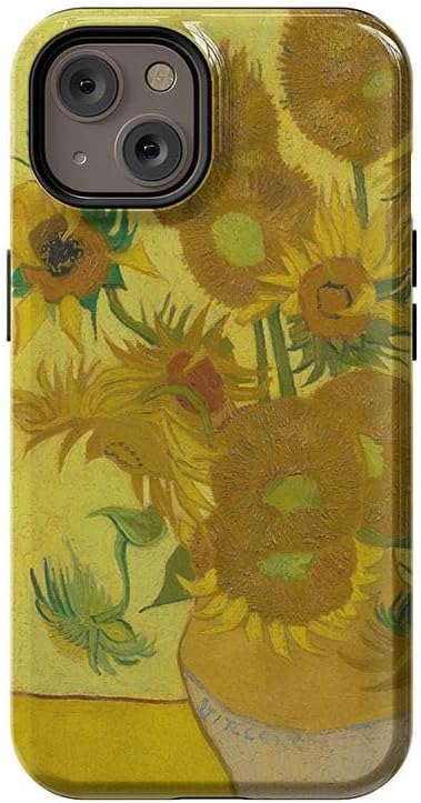 Casely iPhone 14 Case | Van Gogh | Sunflowers Floral Case Floral | Essential Slim Dual-Layer Protective Design | Compatible with MagSafe