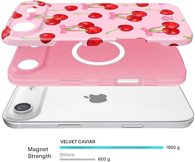 VELVET CAVIAR Case for iPhone 17 Air | Compatible with MagSafe | 10ft Drop Tested | Protective Designer Cases | Sweet Cherry