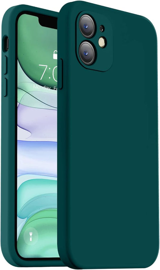 Vooii Compatible with iPhone 11 Case, Upgraded Liquid Silicone with [Flat Edges] [Camera Protection] [Soft Anti-Scratch Microfiber Lining] Phone Case for iPhone 11 6.1 inch - Teal