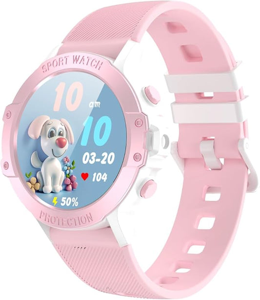 Upgraded Kids2 Smart Watches for Kids, 1.27" HD Screen Game Smart Watch for Boys Girls, IP67 Waterproof, Heart Rate/Sleep Monitoring, Sports Modes Activities Tracker, Compatible for Android iOS