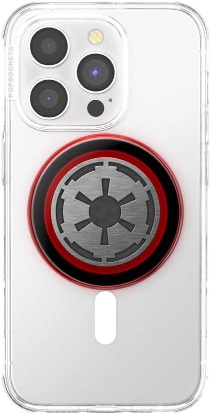 PopSockets Phone Grip for MagSafe with Kickstand, Magnetic Stand, Swappable Top, Secure Hold for iPhone MagSafe Cases, Phone & Tablet Grip, Starwars - Enamel Long Live The Empire