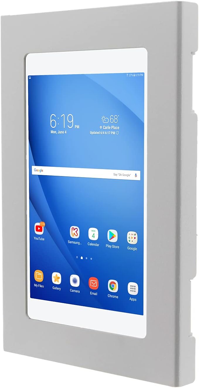TABcare Locking Anti-Theft Metal Case for Samsung Galaxy TAB A 8.4 SM-T307 for Kiosk, POS, Store, Show Display, Time Clock (TAB A 8.4 2020, White)