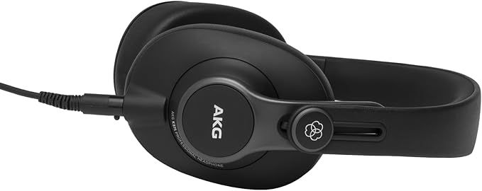 AKG Pro Audio K371 Wired Over-Ear, Closed-Back, Foldable Professional Recording Studio Headphones, Studio Monitor Mixing, Podcast, DJ Stereo Headsets, Black