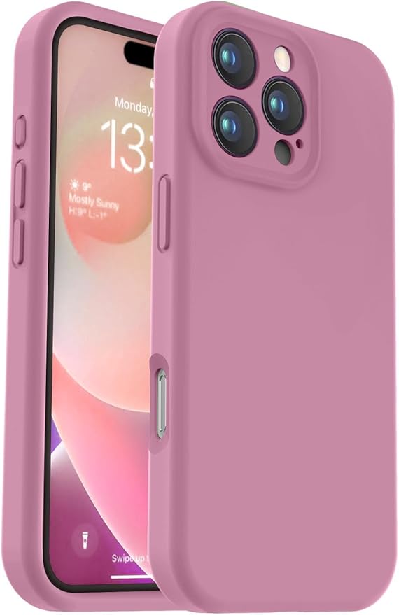 Vooii Compatible with iPhone 16 Pro Max Case, Liquid Silicone Upgrade [Camera Protection] [Soft Anti-Scratch Microfiber Lining] Shockproof Phone Case for iPhone 16 Pro Max 6.9 inch - Lavender Purple