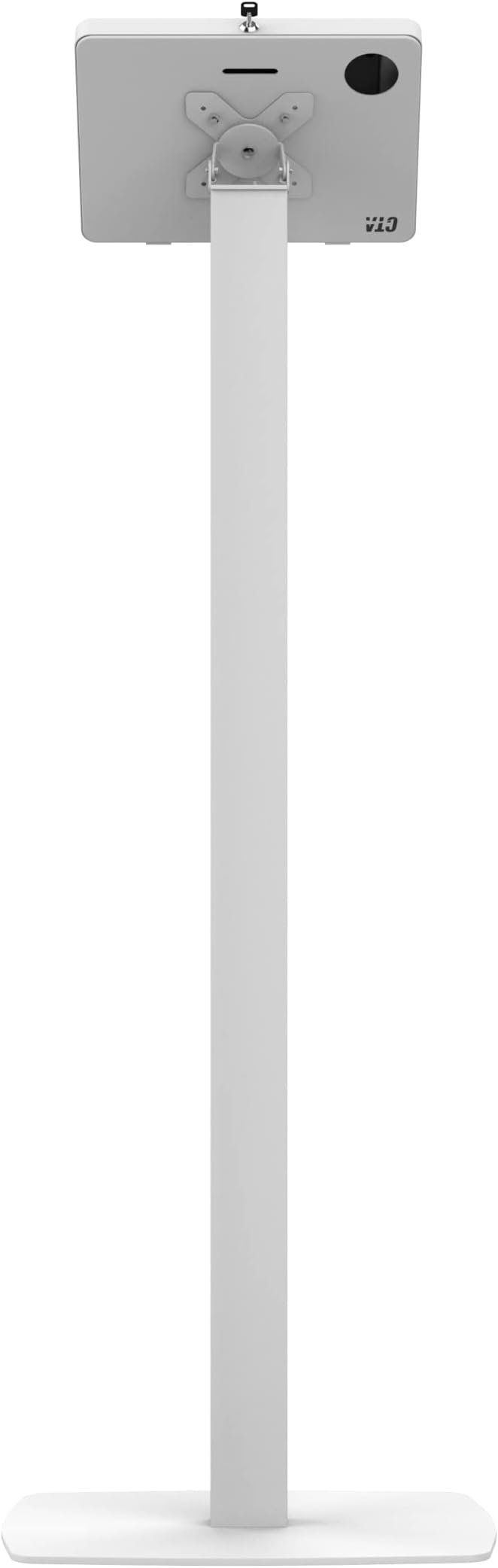 Thin Floor Stand - CTA Tall Standing 360 Degree Kiosk Display Tablet Holder - Charger Access & Lock for iPad mini A17 Pro & 1/2/3/4/5/6 - Samsung Tab A 8″