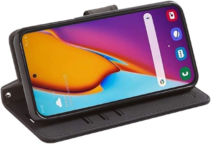 SafeSleeve EMF Protection Anti Radiation Samsung Galaxy Case: Galaxy S23 Plus RFID EMF Blocking Wallet Cell Phone Case (Black)