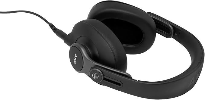 AKG Pro Audio K371 Wired Over-Ear, Closed-Back, Foldable Professional Recording Studio Headphones, Studio Monitor Mixing, Podcast, DJ Stereo Headsets, Black