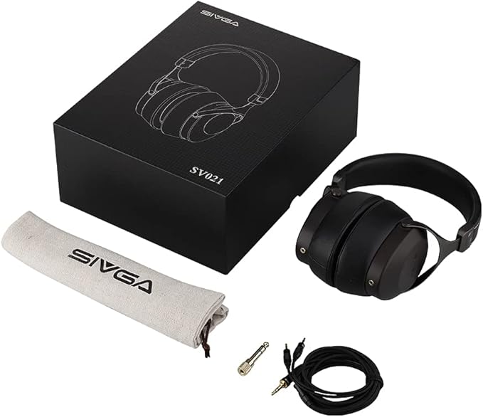 SIVGA SV021 Robin Classic Zebrano Wooden Closed Back Wired Over-Ear Headphone