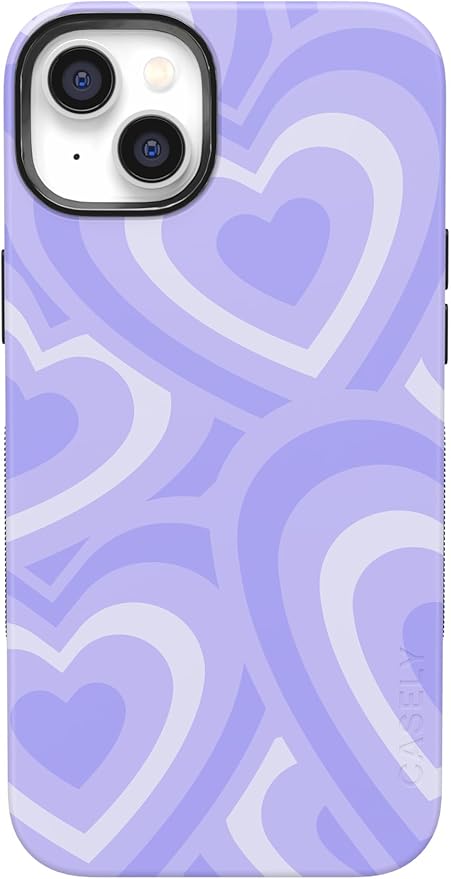 Casely iPhone 14 Case | Love Song | Lavender Heart | Compatible with MagSafe | Bold Protective Design