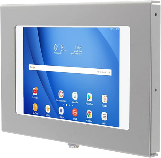 TABcare Locking Anti-Theft Metal Case for Samsung Galaxy TAB 8" 8.4" Tablet for Kiosk, POS, Store, Show Display, Time Clock (TAB S2 8.0, White)