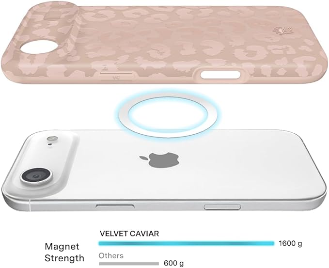 VELVET CAVIAR Case for iPhone 17 Air | Compatible with MagSafe | 10ft Drop Tested | Protective Designer Cases | Nude Leopard