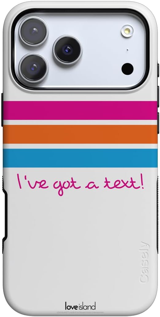 Casely iPhone 17 Pro Case | I've Got a Text! | Love Island | Bold Protective Design | Compatible with MagSafe