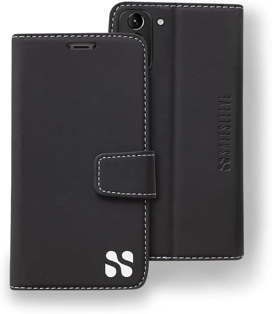 SafeSleeve EMF Protection Anti Radiation Galaxy Case: Galaxy S24 Plus RFID EMF Blocking Wallet Cell Phone Case (Black)