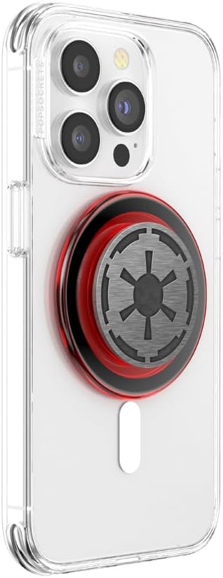 PopSockets Phone Grip for MagSafe with Kickstand, Magnetic Stand, Swappable Top, Secure Hold for iPhone MagSafe Cases, Phone & Tablet Grip, Starwars - Enamel Long Live The Empire