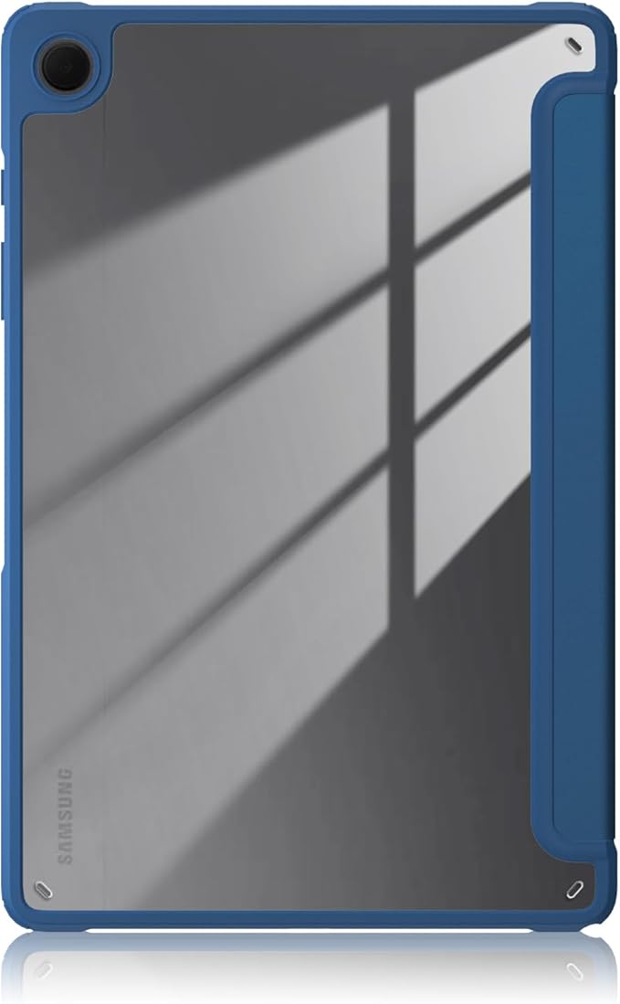 Case for Galaxy Tab A9+/A9 Plus 11 inch 2024,Shockproof Cover with Clear Transparent Back Shell Case for (SM-X210/X215/X216) Auto Wake/Sleep Function,Dark Blue