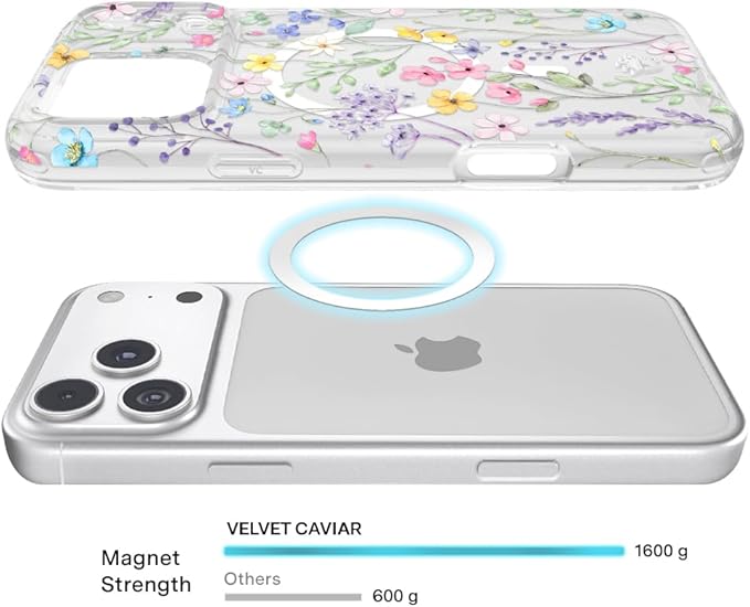 VELVET CAVIAR Case for iPhone 17 Pro Max | Compatible with MagSafe | 10ft Drop Tested | Cute Girly Protective Designer Cases for Women | Enchanted Floral Wildflowers