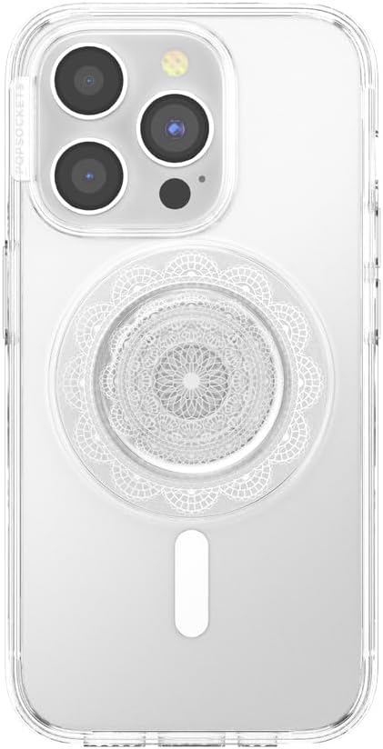 PopSockets Phone Grip for MagSafe with Kickstand, Magnetic Stand, Swappable Top, Secure Hold for iPhone MagSafe Cases, Phone & Tablet Grip, Cute PopSockets - Doily Life