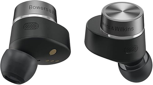 Bowers & Wilkins Pi7 S2 True Wireless Earbuds - Active Noise Cancellation, Qualcomm aptX Technology, Bluetooth, Crystal-Clear Calls, Wireless & 15-Minute Quick Charging, Satin Black
