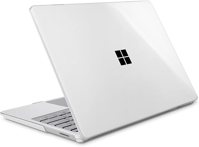 Tuiklol Case for 12.4 Inch Microsoft Surface Laptop Go 3/2 / 1 2023-2020 Releases, Plastic Hard Shell Case with Screen Protector and Keyborad Cover +Dust Plugs Model 2013/1943,Crystal Clear