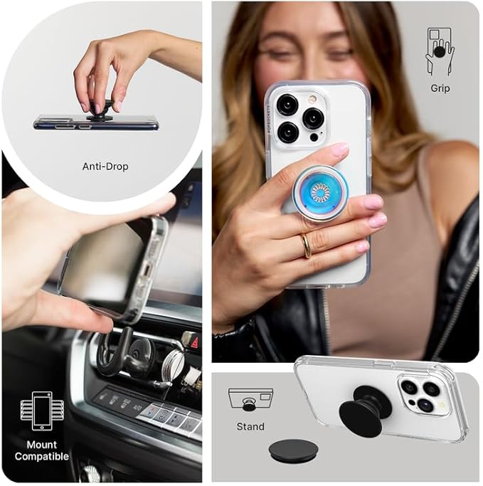PopSockets Phone Grip with Expanding Kickstand, Adhesive Grip - Translucent Olive