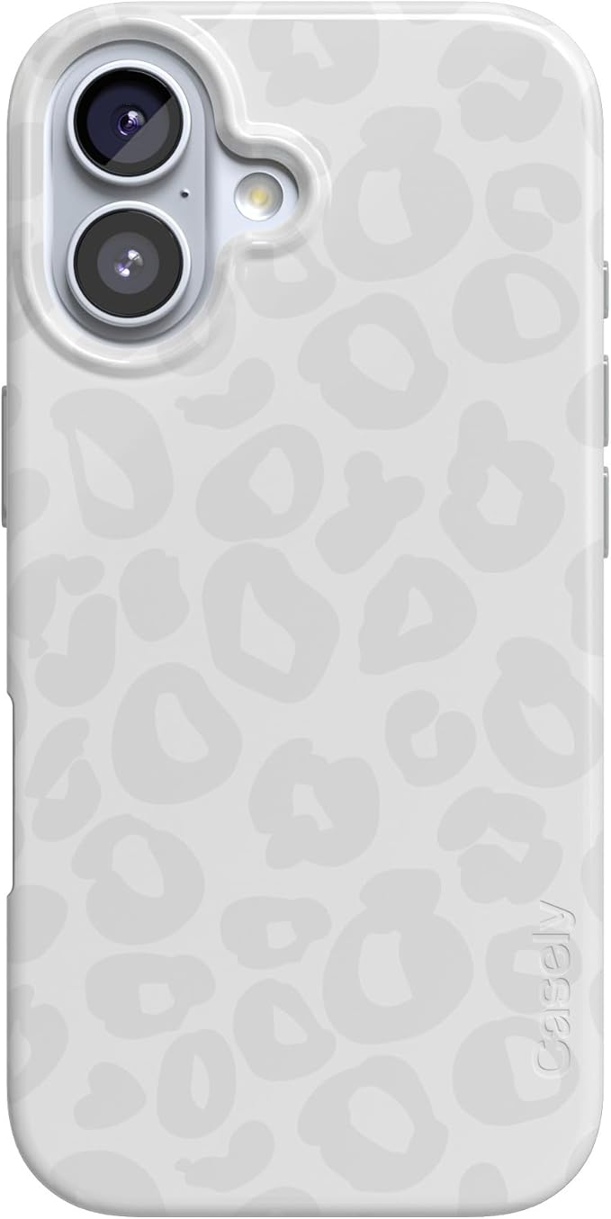 Casely iPhone 17 Case | Into The Wild | White Snow Leopard | Compatible with MagSafe | Classic Ultra Slim Design