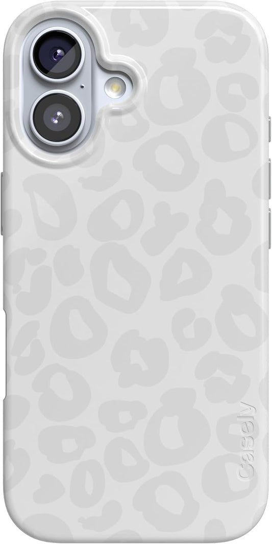 Casely iPhone 17 Case | Into The Wild | White Snow Leopard | Compatible with MagSafe | Classic Ultra Slim Design