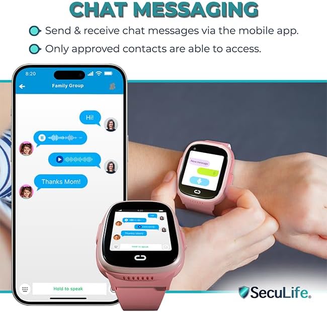 Kids Watch with GPS Tracker, Two-Way Calling, Tracking & SOS Alerts - Back to School Kids Smart Watches for Girls with Geo-Fencing, School Mode, Water Resistant, Long Battery Life & Parental Controls