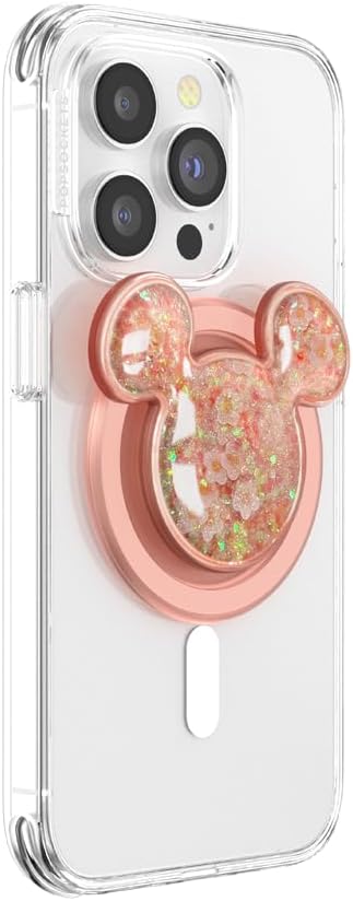 PopSockets Phone Grip for MagSafe with Kickstand, Magnetic Stand, Swappable Top, Secure Hold for iPhone MagSafe Cases, Phone & Tablet Grip, Disney - Tidepool Earridescent Daisy Charm