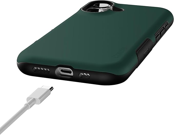Casely iPhone 17 Case | The Boyfriend Collection | Forest Green | Bold Protective Design | Compatible with MagSafe