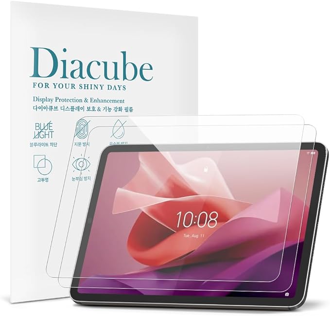 2-Pack 6H PET Screen Protector with Glass Coating for Lenovo Tab P12 12.7" 2023/Xiaoxin Pad Pro 12.7" 2023, HD Clear, Anti Blue Light [Anti Scratch] [Unbreakable] [Anti Bubble] Easy Installation