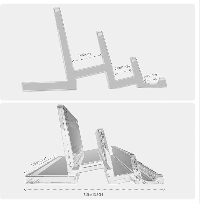 3-Slot Vertical Laptop Stand Laptop Holder for Desk Made of Premium Acrylic to Space-Saving for All Laptop/MacBook/Tablet/Phone (Transparent)