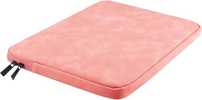 Megoo 14" Laptop Sleeve Soft Case for Surface Laptop 2025 13"/7 13.8"/6 5 4 3 13.5", Surface Book 13.5", Samsung Galaxy Tab S9/S8 14.6", PU Leather Pouch Bag for 13.5"-14.6" Notebook Computers(Pink)