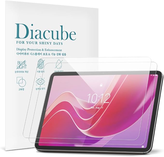 2-Pack 6H PET Screen Protector with Glass Coating for Lenovo Tab M11/Xiaoxin Pad 2024 11", HD Clear, Anti Blue Light [Anti Scratch] [Anti Bubble] Easy Installation