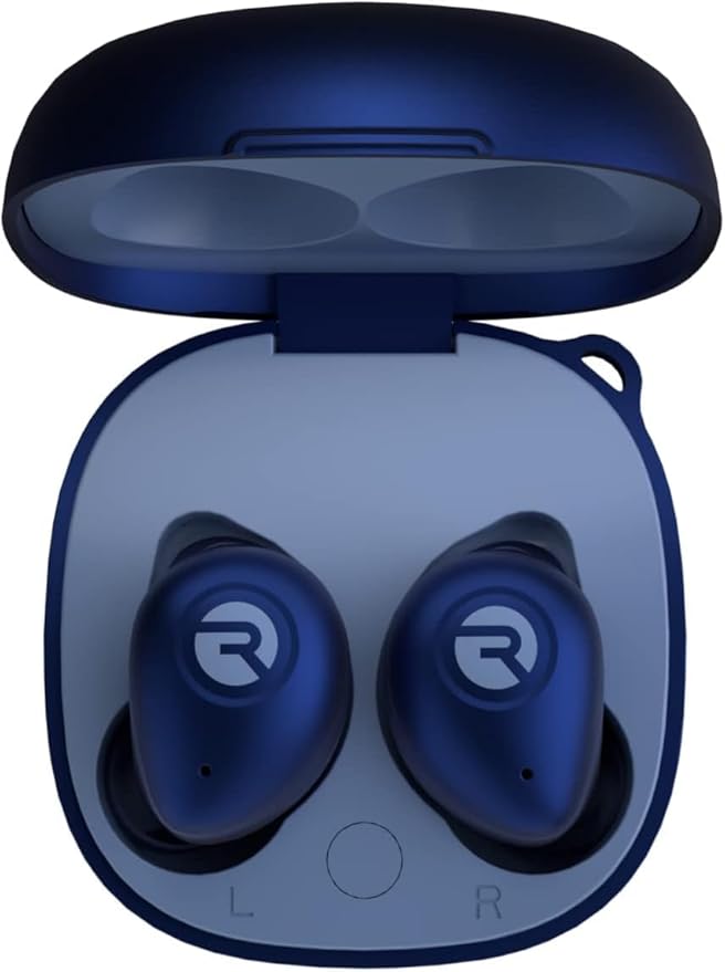 Raycon Fitness Bluetooth True Wireless Earbuds with Built in Mic 56 Hours of Battery, IPX7 Waterproof, Active Noise Cancellation, Awareness Mode, and Bluetooth 5.3 (Blue)